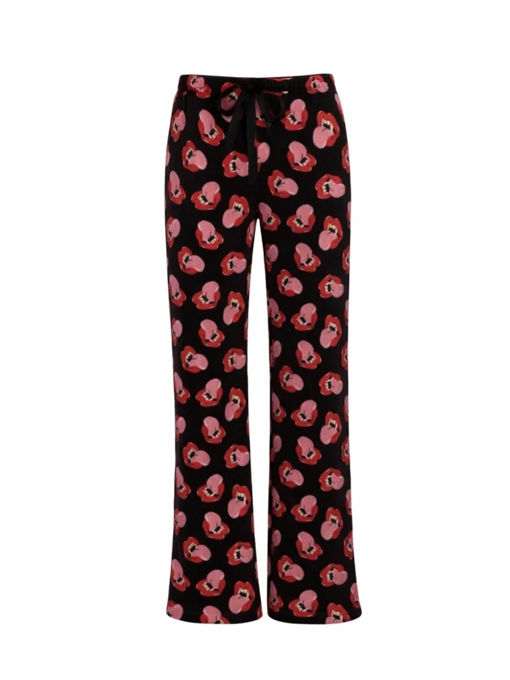 Refuge Sleepwear Tongue Print Fleece Pajama Pants Women’s M